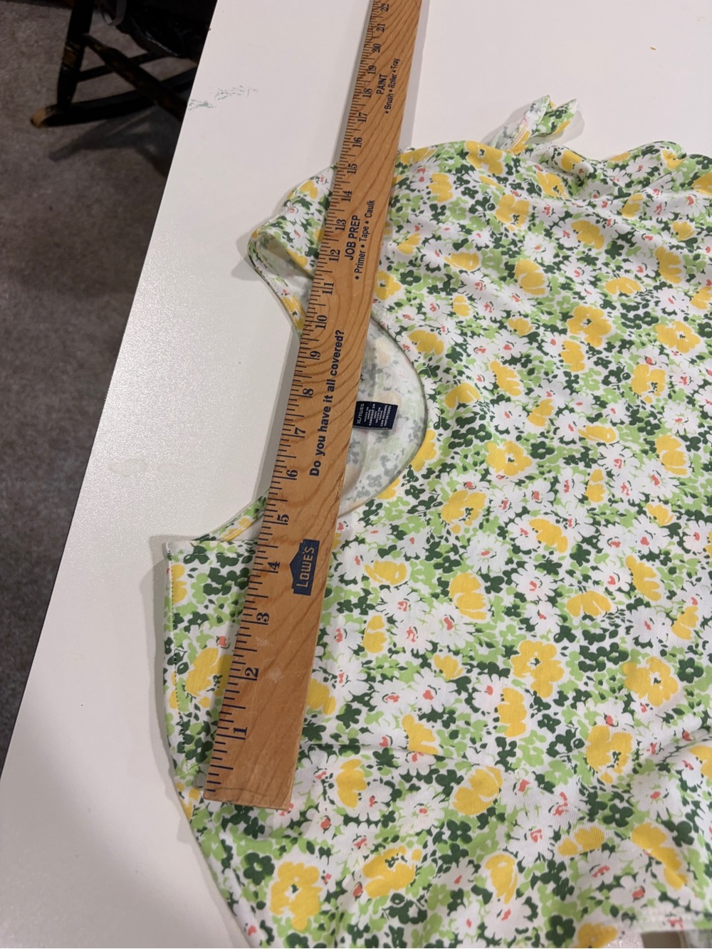 Chaps Floral Yellow & Green Maxi Dress with Tie Sleeves - Picture 4 of 10